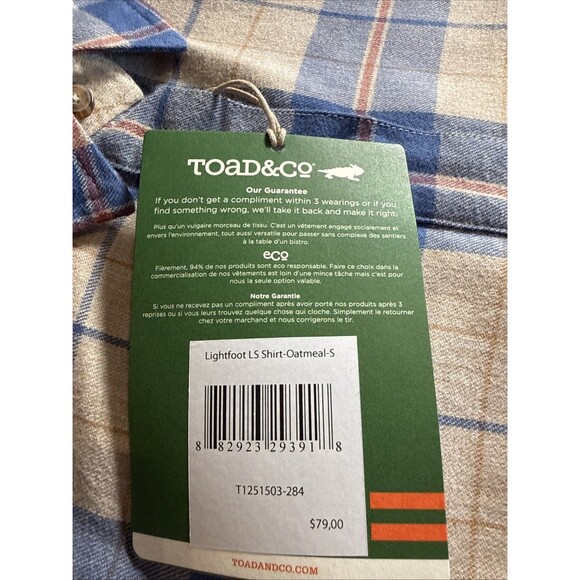 NWT Toad & Co Women Small Flannel Plaid Button Up Long Sleeve Plaid - Picture 7 of 9